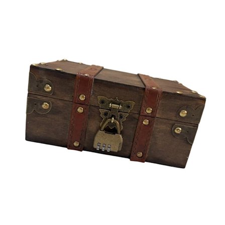 Antik Stil Låsbar Trälåda Förvaringslåda Smyckeskrin Dekorationsfodral