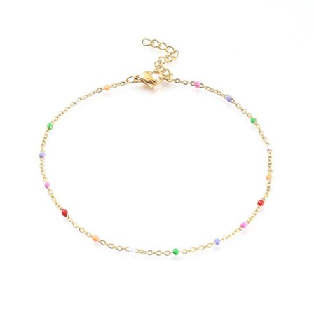 Vristlänk i Guldpläterad AISI 304 stål med multicor länkar