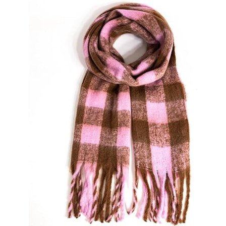 Vinterhalstørkle for kvinner, tykt, stort og tykt, overdimensjonert langt skjerf i fargerike ensfargede farger som et varmt sjal og teppe for kaldt 