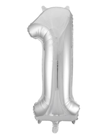 Foil Balloon Number 1 Silver 86 Cm Home Kids Decor Party Supplies Silver Joker