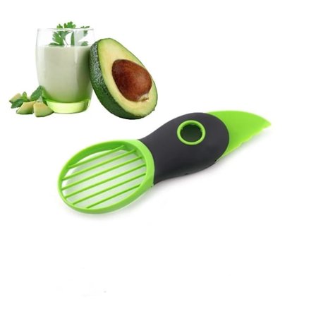 Avocadoskærer, 3-i-1 køkkenredskab til skæring, udstening og skrælning af avocadoer – Ergonomisk skridsikkert greb, tåler opvaskemaskine, perfekt f