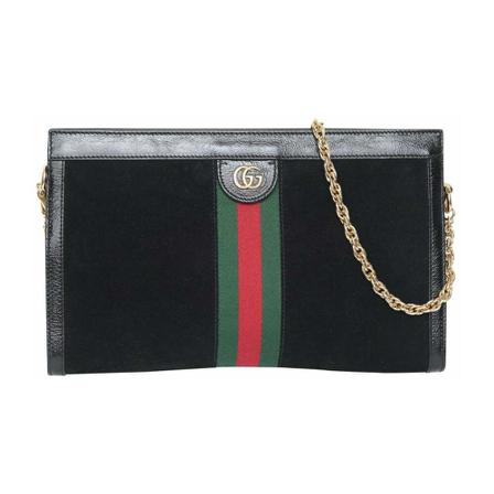 Gucci Vintage, Pre-owned Crossbody Bag Zwart, Dames, Maat:ONE Size,leer