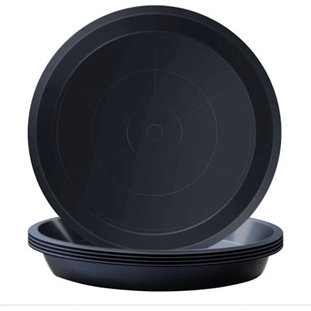 Svarte Plantefat i Plast 30cm for Blomsterpotter - 5 Pakning Kompatibel med Potter