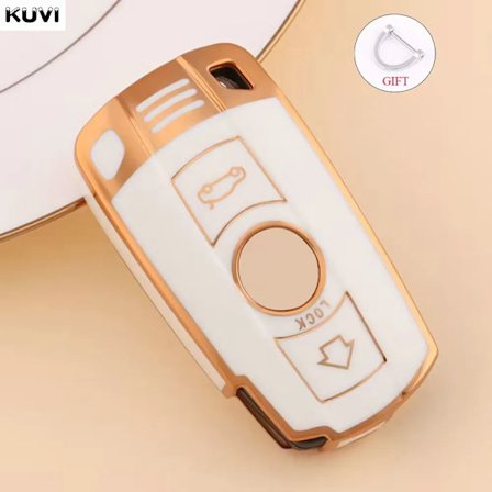 TPU Bil Fjärrkontroll Nyckel Fodral Skal för BMW E90 E60 E70 E87 3 5 6-serien M3 M5 X1 X5 X6 Z4 E71 E72 E88 E89 E91 E92 Tillbehör