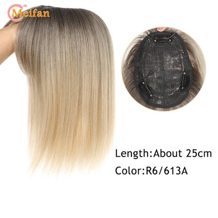MEIFAN pitkät suorat hiussuojat Clip in Hiustenpidennykset Synteettinen luonnollinen tekohiussuoja Musta Ruskea Blondi Bang