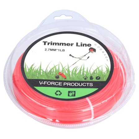 Trimmertråd med høy fleksibilitet, enkel installasjon, slitesterk, rød, 2,7 cm