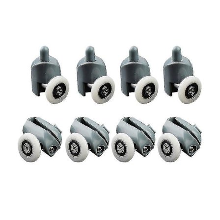 16 st Ersättnings 25mm Duschdörr Hjul Enkelt Hjul Skjutdörr Löpare Rullar Hjul Trissor - 8 Övre Hjul Och 8 Nedre Hjul