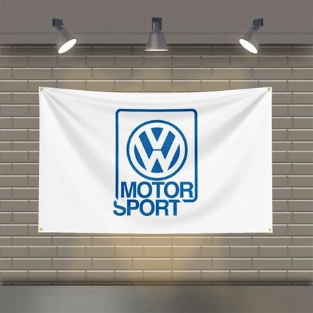3x5 Ft V-Volkswagens Racing Flag Polyester Trykt Bils Flag til Værelse Garage Dekoration ZZ2858 60 x 90cm