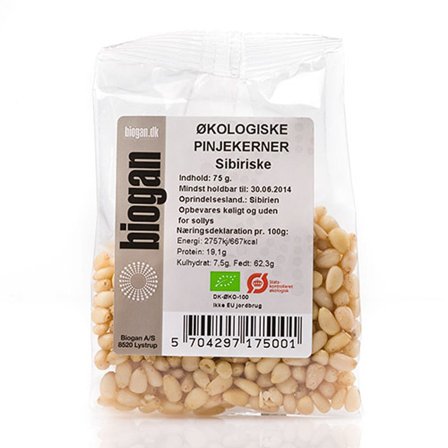 Biogan Pinjekerner sibiriske Ø 75 g, Helse & Madvarer, Nødder, Øvrige