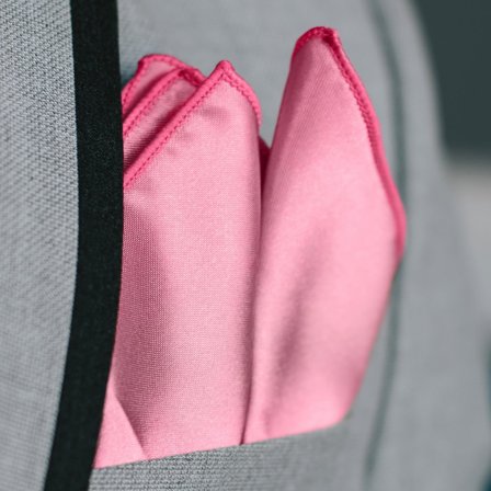 Semplice fazzoletto da taschino rosa confetto brillante per uomini - Fazzoletti da taschino a tinta unita