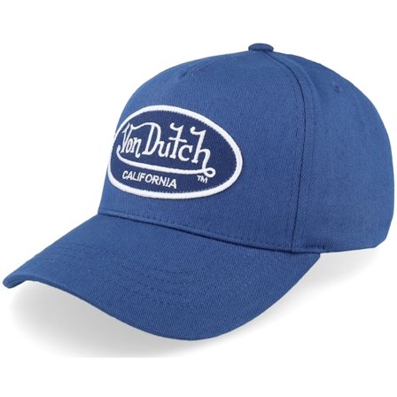 Von Dutch - Bleu adjustable Casquette - Kids Oval Patch Baseball Cap Blue A-Frame Adjustable @ Hatstore