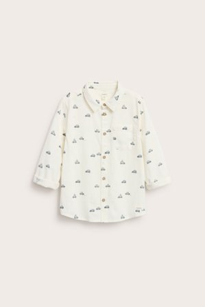 Newbie | Skjorte med bilmønster | Offwhite