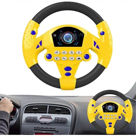 Ratt for barn til bil, ratt leker for barn, oppgradert moro for barn