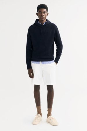 Soft Goat - Men's Hoodie - Kashmir hoodie - S - Navy