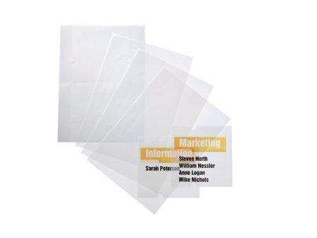 Durable Instick Crystal Sign 148x105mm 10/fp - Lyreco - Kontorsmöbler och inredning - Namnskyltar och korthållare - Namnbrickor