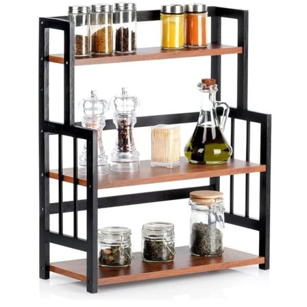 Kökshylla i trä, 3 våningar, 41,5x18,5x50 cm