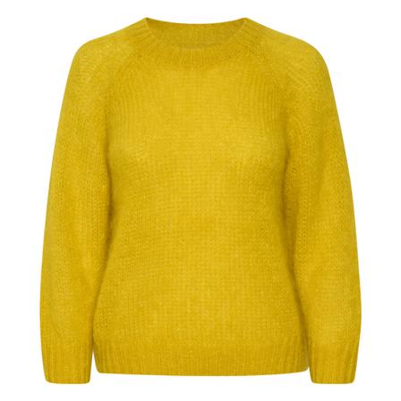 Part Two, Round-neck Knitwear Geel, Dames, Maat:S