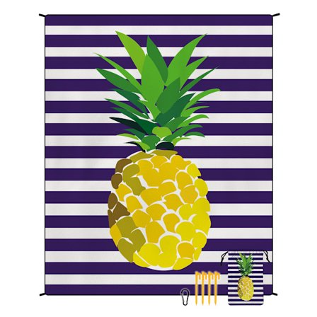 Strandmatte i bohemstil, mikrofiber, hurtigtørkende, vanntett og fuktsikker, egnet for utendørs piknik og camping. Strandmatte 9