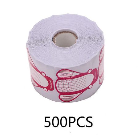 Hög 500 st/rulle spets gel tillbehör | nagelformer | gel extensions klistermärken lockform