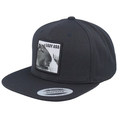 Iconic - Zwart snapback Cap - Lazy Capybara Black Snapback @ Hatstore