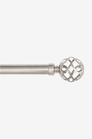 Hasta - Smilla gardinstång 25/28 mm - Silver - Gardintillbehör - Från Homeroom