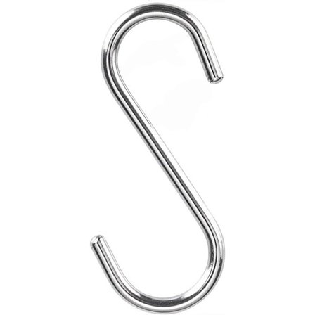 10-pack S-formade krokar Små hängande krokar 304 Rostfria tunga krokar Panna Grytställ Metallkrokar Garderob Växthakar För väskor, handdukar, mugg