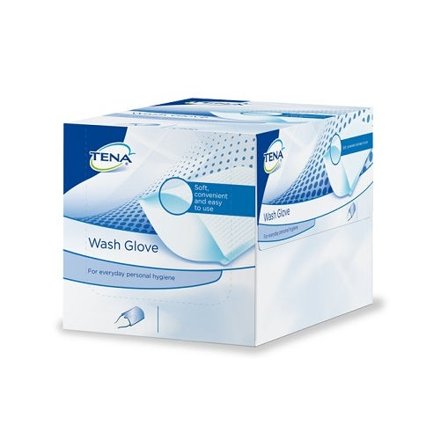 Tena Wash Glove 50 Pezzi Guanti Igienici Monouso Pratici
