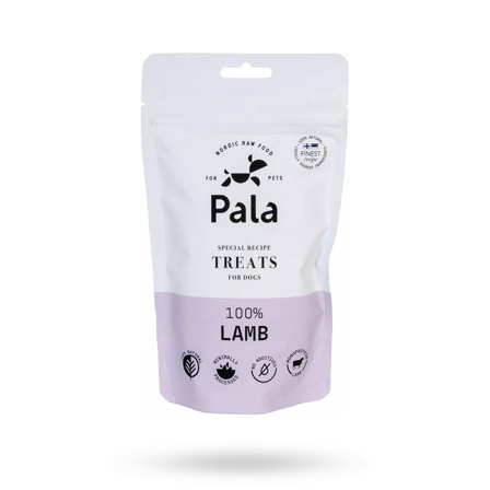 Pala Treats 100% Lamb 100g - Matskåler, Hundegobiter & Tyggeben til hund & katt på Doggie.no