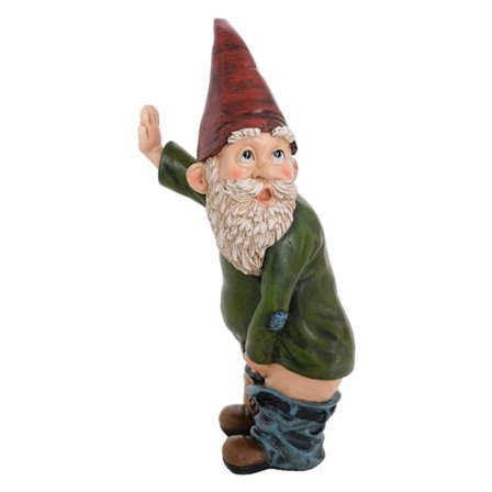 1 stk hagegnomepynt, vanntett harpiks hagegnome statue