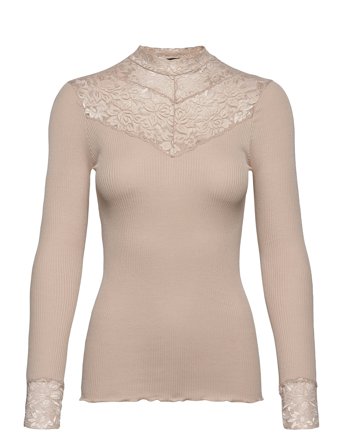 Rosemunde | Silk T-Shirt W/ Lace | XS