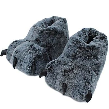 Högkvalitativa Paw Slippers Winter Monster Claw Plysch Home Tofflor 38