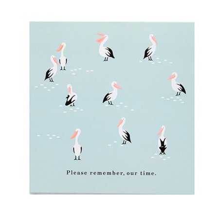 Itsekiinnittyvä valokuva-albumi DIY-muistikirja-albumit Kirjoitettava sisäsivualbumi Kirja muistoksi Sininen pelikaani