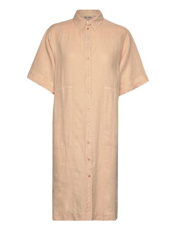 Mal Linen Shirt Dress Beige MOS MOSH