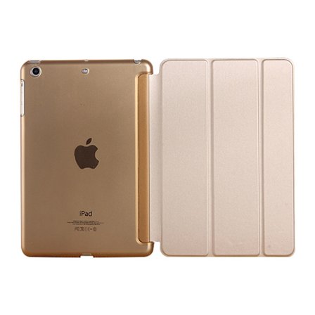 2018/2017 iPad 9.7 5./6. generasjon - Slankt lett smart deksel stativveske med gjennomsiktig frostet bakside Passer iPad 9.7 tommer