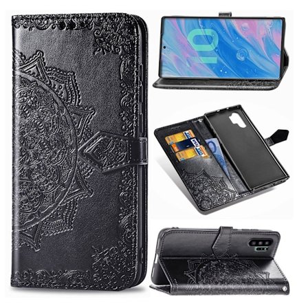 Mandala Samsung Galaxy Note 10 Pro Flip etui - Sort