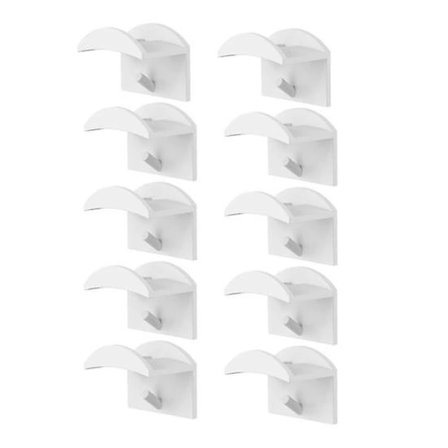 10 stk. Hatteopbevaringskroge Vægmonteret Selvklæbende Stansefri Skridsikker Baseballkasket Display Top Hat Opbevaringsstativ Tøjbutik Kasket Holder .