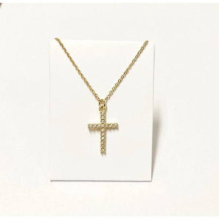 Kors halsband med 18k guldplätering