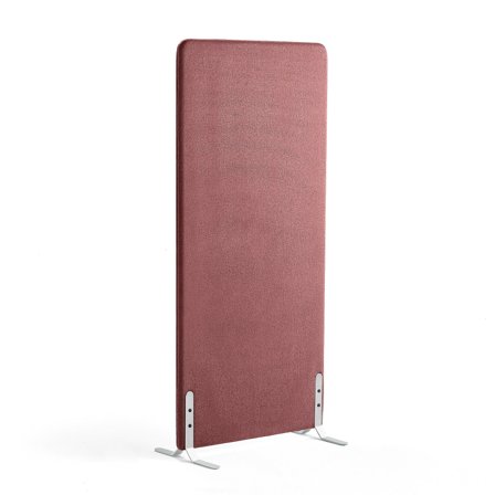 Raumtrenner ZONE, 1700 x 800 x 46 mm, Stoff Rivet, weiße Beine, pflaume