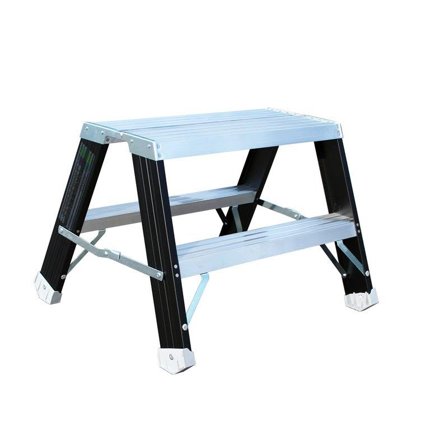 Skeppshultstegen 862011 Arbeidsbukk 2 steg,475 mm Svart, Stiger & stillaser