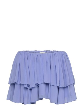 Monki Frilled Mini Skirt - Blue - XS