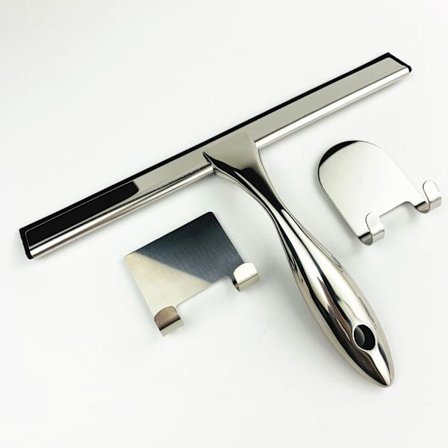 Dusjsvisker, Dusjsvisker i rustfritt stål, med to kroker