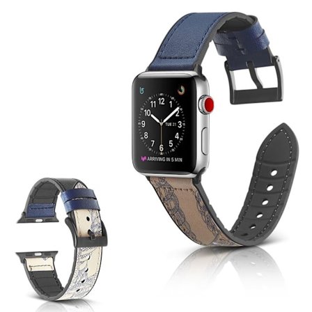 Apple Watch Series 6 / 5 44mm mønster silikone rem - blå / grå