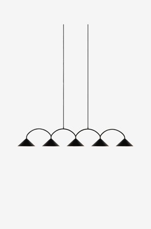 Globen Lighting - Riippuvalaisin Curve 5 - Musta - Riippuvalaisimet - - Homeroom