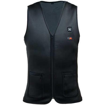 Avignon Värmeväst Tunn V-ringad Powerbank Unisex lined vests Black XL