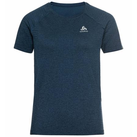 Odlo Women's Essential Seamless T-Shirt Women Short sleeved fitness sweater Blue M