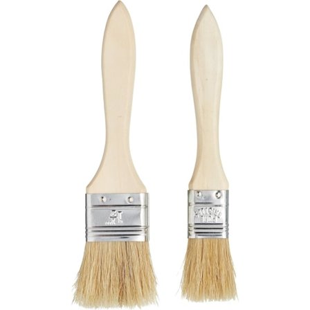 Brett penselsett for pensling/baking (2 stk), Brun