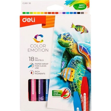 Pastellkritor - Deli Pastels konstkrita oljefärger C20110 18 färger