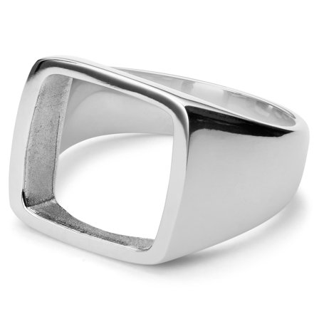 Bague argentée Sandie Nord pour hommes - Chevalières
