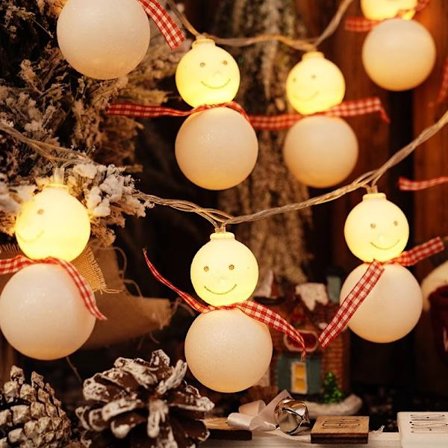 Julbelysning, LED liten ljusslinga, juldekorationslampor i smidesjärn, julgransljusslinga, 3 meter 20 lampor (016)