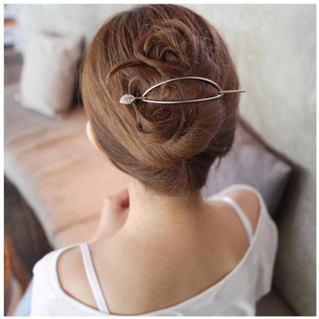 Minimalistinen Hopea Hiuspinni Barretti Soikea Hiusnuttupidin Ranskalaisen Metallinen Hiusmansetti Geometrinen Hiuspannan Solki Koristeelliset 
